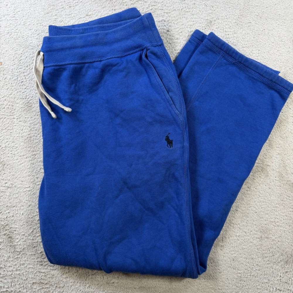 Polo Ralph Lauren Sweatpants Mens Large Blue Pony Drawstring Fleece Joggers